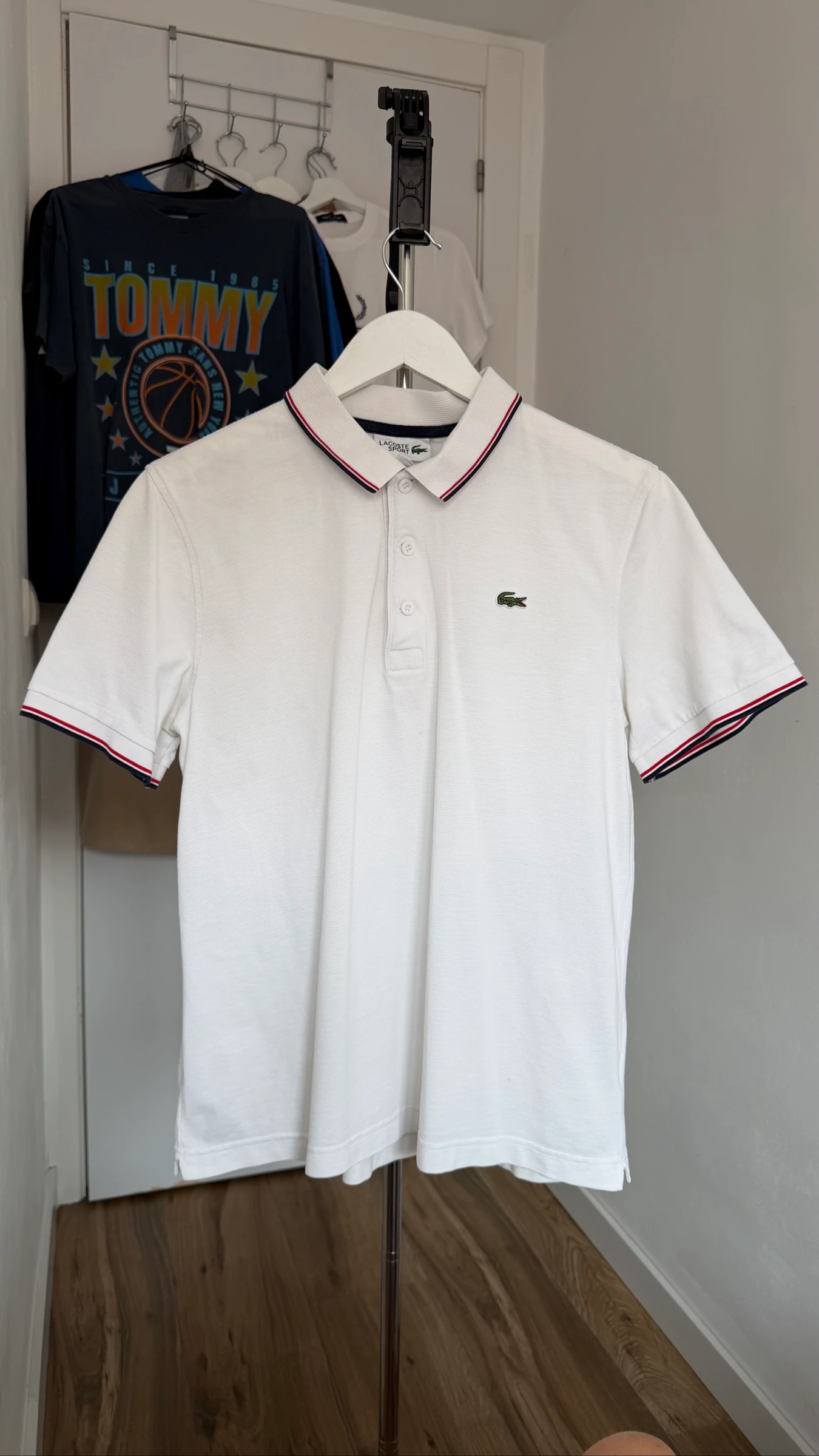 Polo Lacoste Sport blanco – talla L
